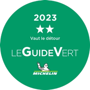 Label Michelin Guide Vert 2023 2 étoiles "Vaut le détour"