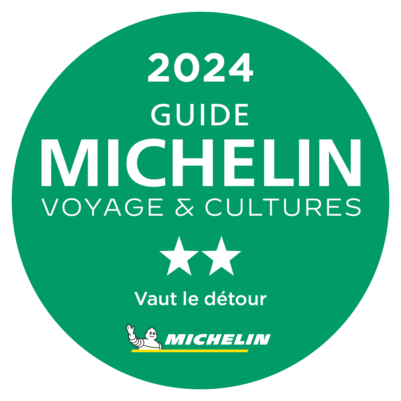 Label Michelin Guide Vert 2024 2 étoiles "Vaut le détour"