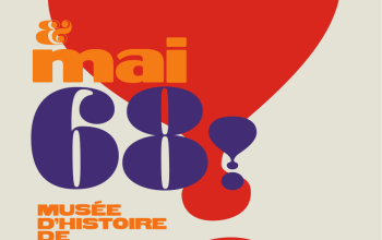 Affiche Marseille et mai 68 rouge - orange
