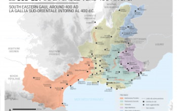 Carte du Sud-Est de la Gaule dans l'empire romain