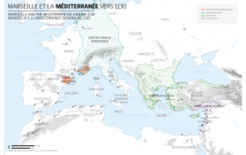 Carte du bassin méditerranéen vers 1130