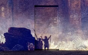 La prise de la Bastille - Détail de la projection (Salle du Jeu de Paume, mémorial de la Marseillaise)