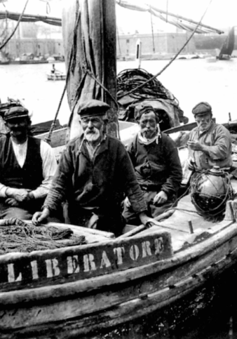 Fond detaille pécheurs port de Marseille