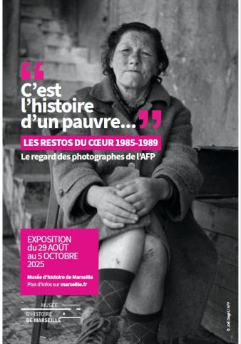 Affiche de l'exposition pour les 40 ans des Restos du coeur