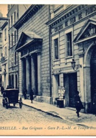 Le temple dans la rue Grignan au début du XXe siècle – Collection Apothéloz