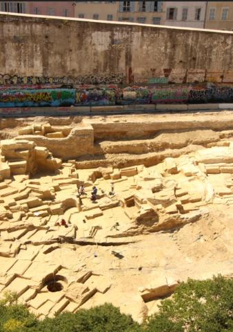 La carrière antique de la Corderie en fin de fouille © INRAP / Denis Gliksman, 2017